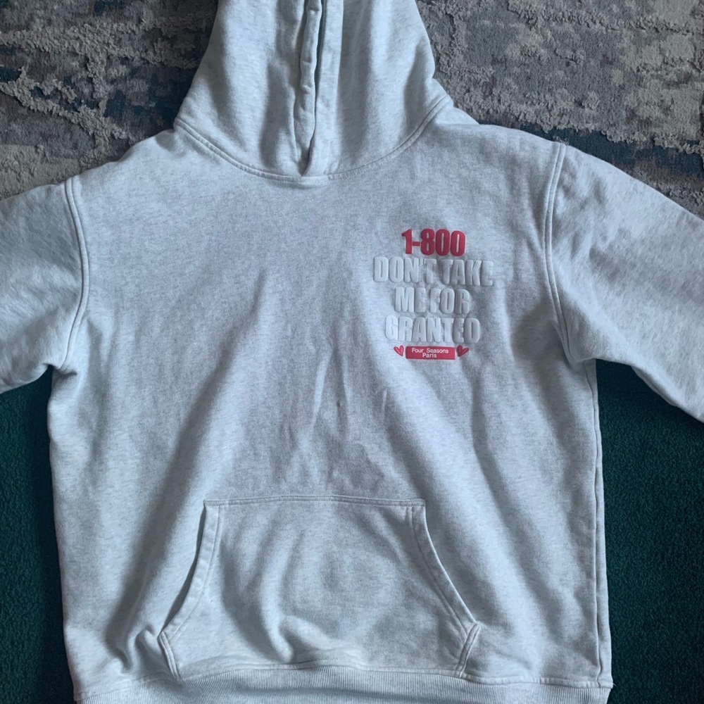 Light Gray Graphic Hoodie